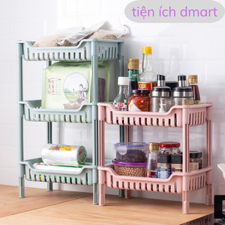 kệ để đồ nhà bếp đa năng, kệ đựng đồ nhà tắm nhiều tầng tiện lợi nhựa cao cấp 9238