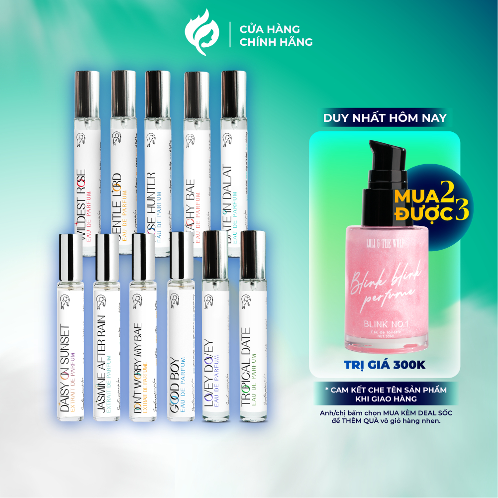 Nước Hoa Nữ Loli & The Wolf On Thơm Lâu Hương Thơm Trong Trẻo Quyến Rũ Thanh Mát Chai 10ml/50ml