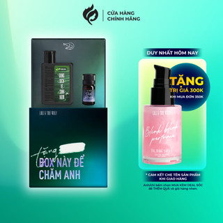 Set Quà Tặng Nam Giới BOX CHĂM ANH Loli & The Wolf On - Dung Dịch Vệ Sinh Nam 80ml & Nước Hoa Vùng Kín Nam 10ml