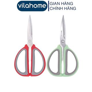 Kéo cắt đa năng vilahome, kéo thép không gỉ tay cầm nhựa cắt thức ăn, cắt vải, giấy sắc bén no 08a
