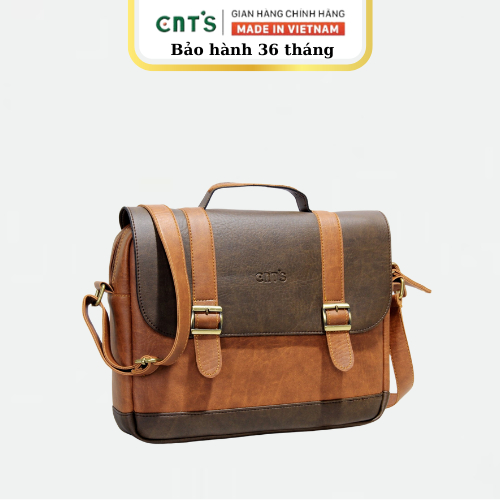 Cặp da đeo chéo đựng ipad unisex CNT CA20 phối màu cao cấp
