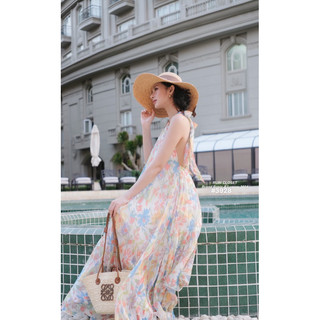 VÁY MAXI YẾM DẬP LY HOA (by TranAli chuẩn mẫu)