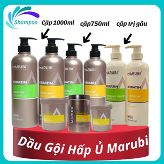 Dầu gội Marubi phục hồi hư tổn giảm rụng tóc Marubi keratin 750ml 1000ml 2000ml hấp ủ tóc