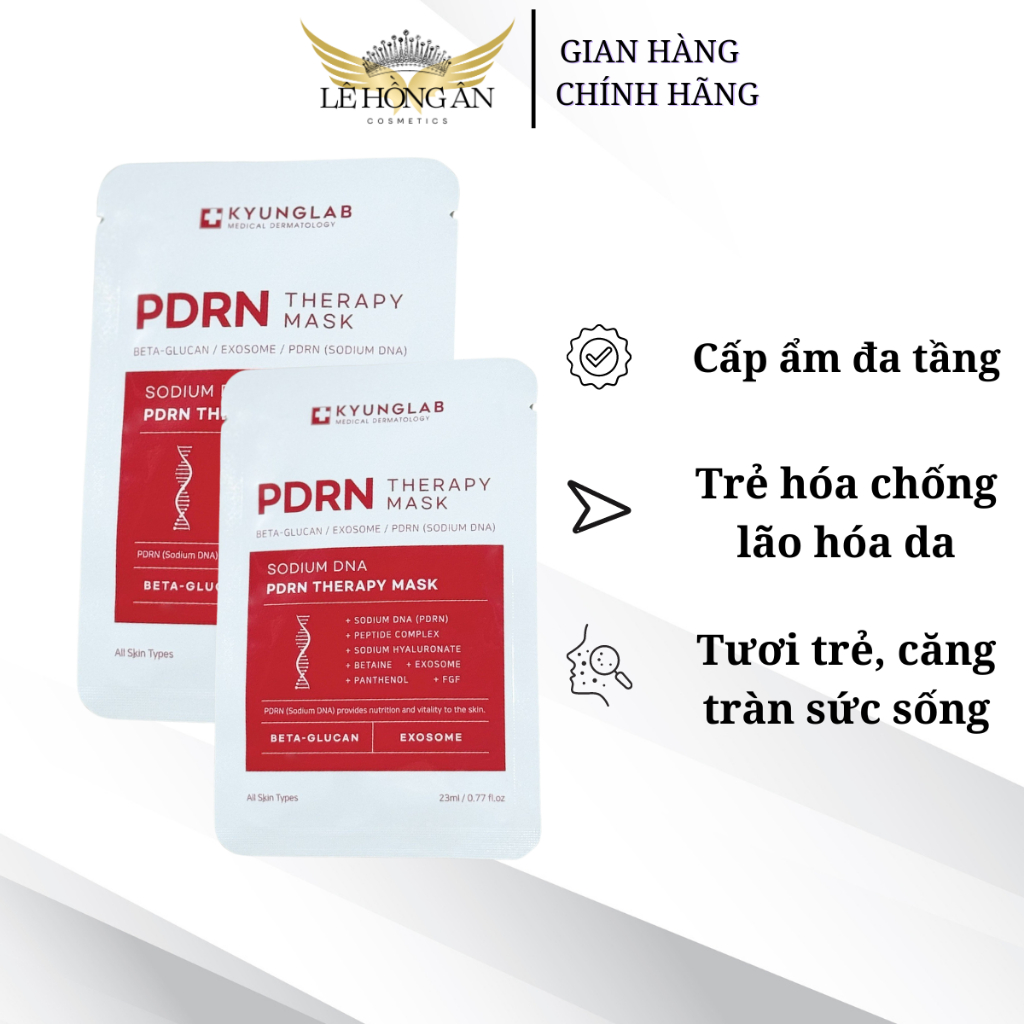 [MỚI] Combo 10 mask Mặt nạ Kyunglab PDRN trẻ hoá da mask PDRN phục hồi giúp trắng da Hàn Quốc