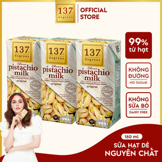 [LỐC 3 HỘP 180ML] Sữa Hạt Dẻ Cười Nguyên Chất 137 DEGREES Ngọt Tự Nhiên Từ Mật Hoa Dừa (Không Đường)