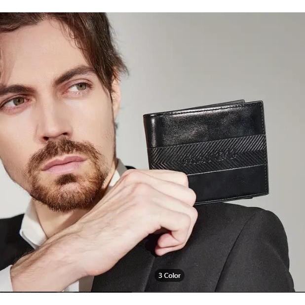 VÍ NAM CHỐNG TRỘM THẺ HOA VĂN HERRINGBONE HC5302-003 Wallet Da PU