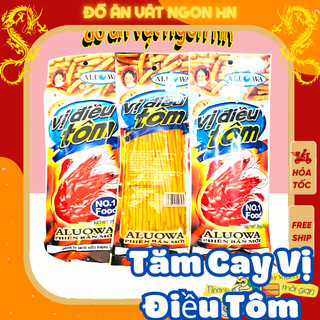 Tăm cay vị điều tôm 50 gói que cay ăn vặt cổng trường hấp dẫn giá rẻ