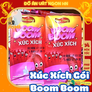 Đồ ăn vặt xúc xích 5 cái boom boom mai vàng ăn vặt ngon giá rẻ