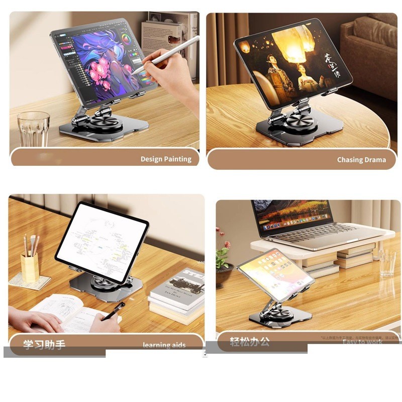 Giá đỡ ipad, máy tính bảng L08 xoay 360 độ full kim loại siêu chắc
