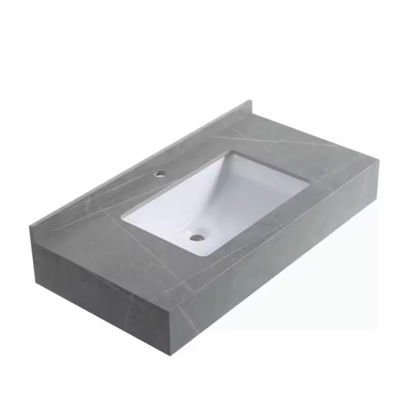 Bàn đá Lavabo chống xước & chậu âm, hàng nhập khẩu (KT 80x50cm)