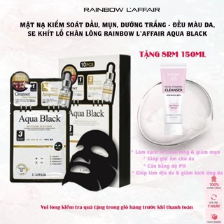 Combo 10 mặt nạ kiểm soát dầu- mụn, ngừa lão hóa, trắng da, cấp ẩm Rainbow L'affair (10x28)