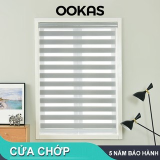 OOKAS Rèm Cửa Sổ phòng ngủ  dán tường xếp ly chất liệu vải dệt chắn, chống nắng cách không