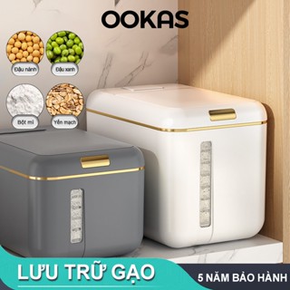 OOKAS Hộp Đựng Gạo Có Nắp Đậy Chống Bụi Chống Ẩm 10kg Có cốc đong