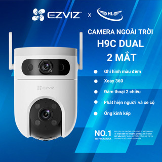 [Nhập ELEZ15 giảm 10%] Camera WIFI EZVIZ ngoài trời xoay 360 ỐNG KÍNH KÉP 2 mắt EZVIZ H9C DUAL hàng chính hãng