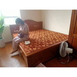 [ Tặng 2 Gối ] Đệm Bông Ép Sông Hồng Áo Gấm