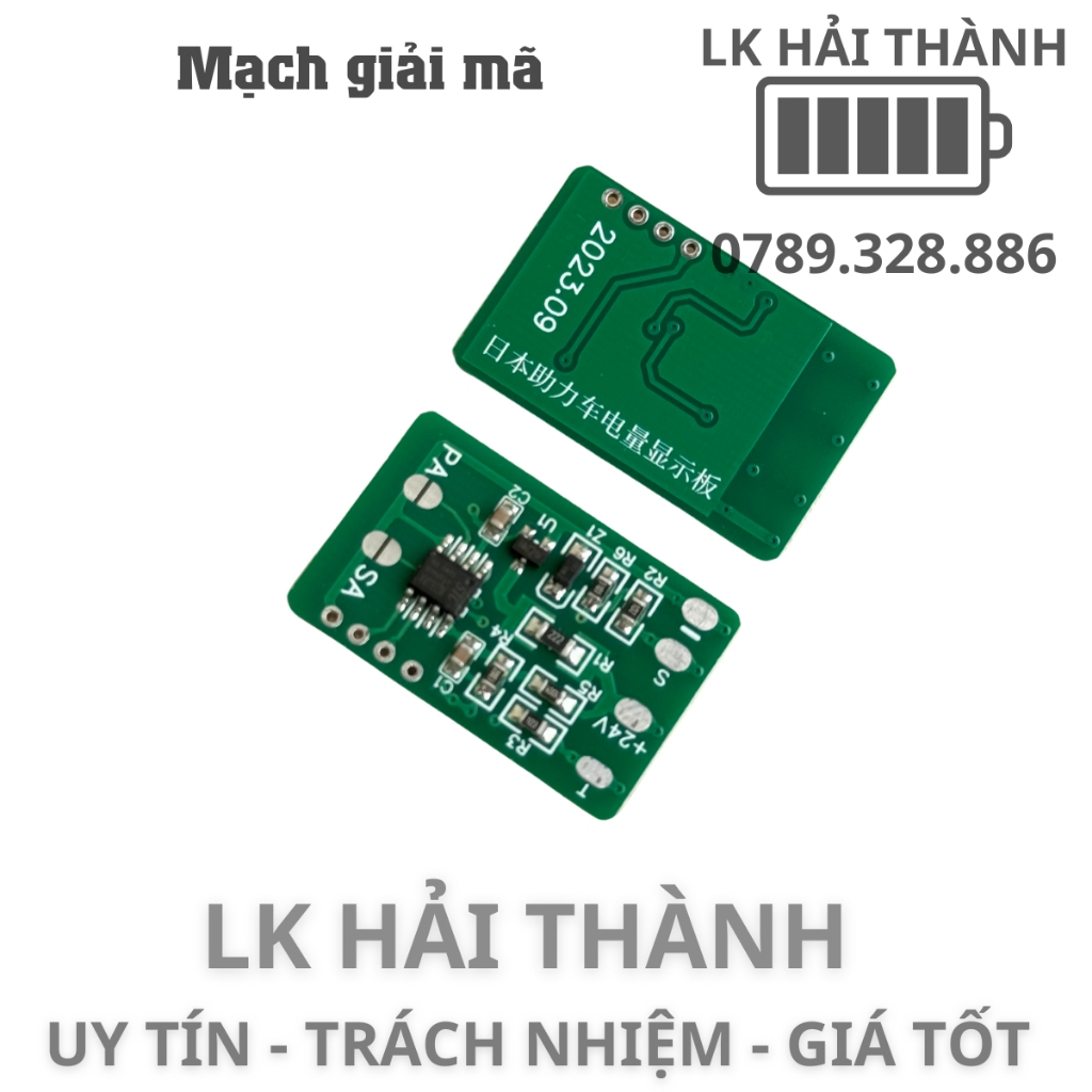 Mạch giải mã hiển thị pin Lion xe đạp điện trợ lực của Nhật 3 dây