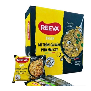 Thùng 30 gói mì reeva mì trộn gà nấm phô mai cay gói 85g