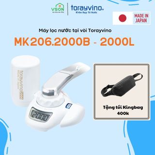  Máy lọc nước tại vòi Nhật Bản Torayvino MK206-2000B - Uống trực tiếp tại vòi - 2000L - Hàng chính hãng