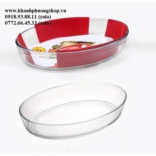 Khay nướng thủy tinh hình oval - khay nướng thủy tinh hình oval