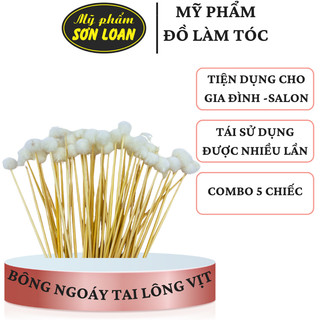 Bông ngoáy tai lông vịt êm mềm Combo 5 chiếc