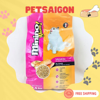 [THỨC ĂN CHO CHÓ] THỨC ĂN MININO YUM CHO MÈO VỊ CÁ HỒI - GÓI 1.5KG