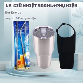Ly giữ nhiệt 900ml+phụ kiện - ly giữ nhiệt inox- cốc giữ nhiệt inox