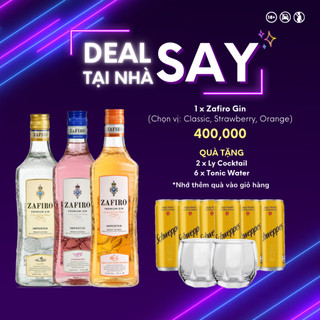 Deal say tại nhà - zafiro premium gin - 700ml - 37.5%