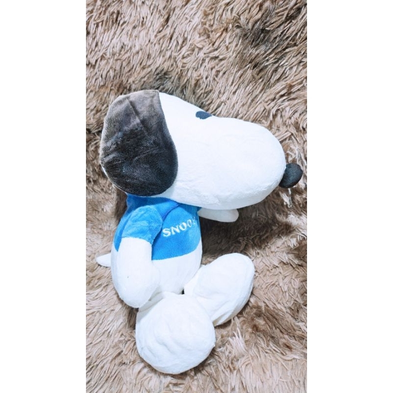 Thú nhồi bông/ Gấu bông chó Snoopy cosplay áo Snoopy xanh, tai chó màu loang vàng - Hàng chính hãng 