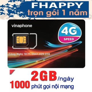 [ SIÊU SIM DATA ] Siêu Sim Dcom Vinaphone 4G Vào Mạng 1 Năm Ko Cần Nạp Tiền Sim Tốc Độ Cao D500 - Fhappy / 12D49P