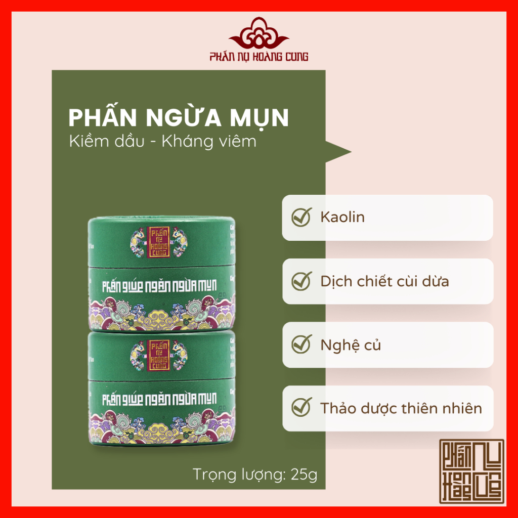 Phấn Ngừa Mụn Phấn Nụ Hoàng Cung 25g