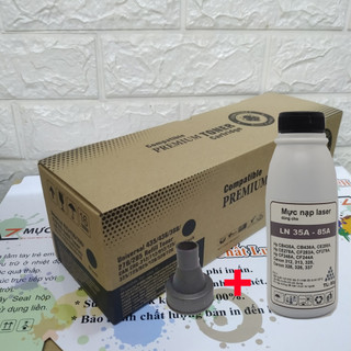 [Combo siêu tiết kiệm] Hộp mực máy in Canon 6030w Hp P1102, M1212NF có lỗ đổ mực và chai mực + Phễu