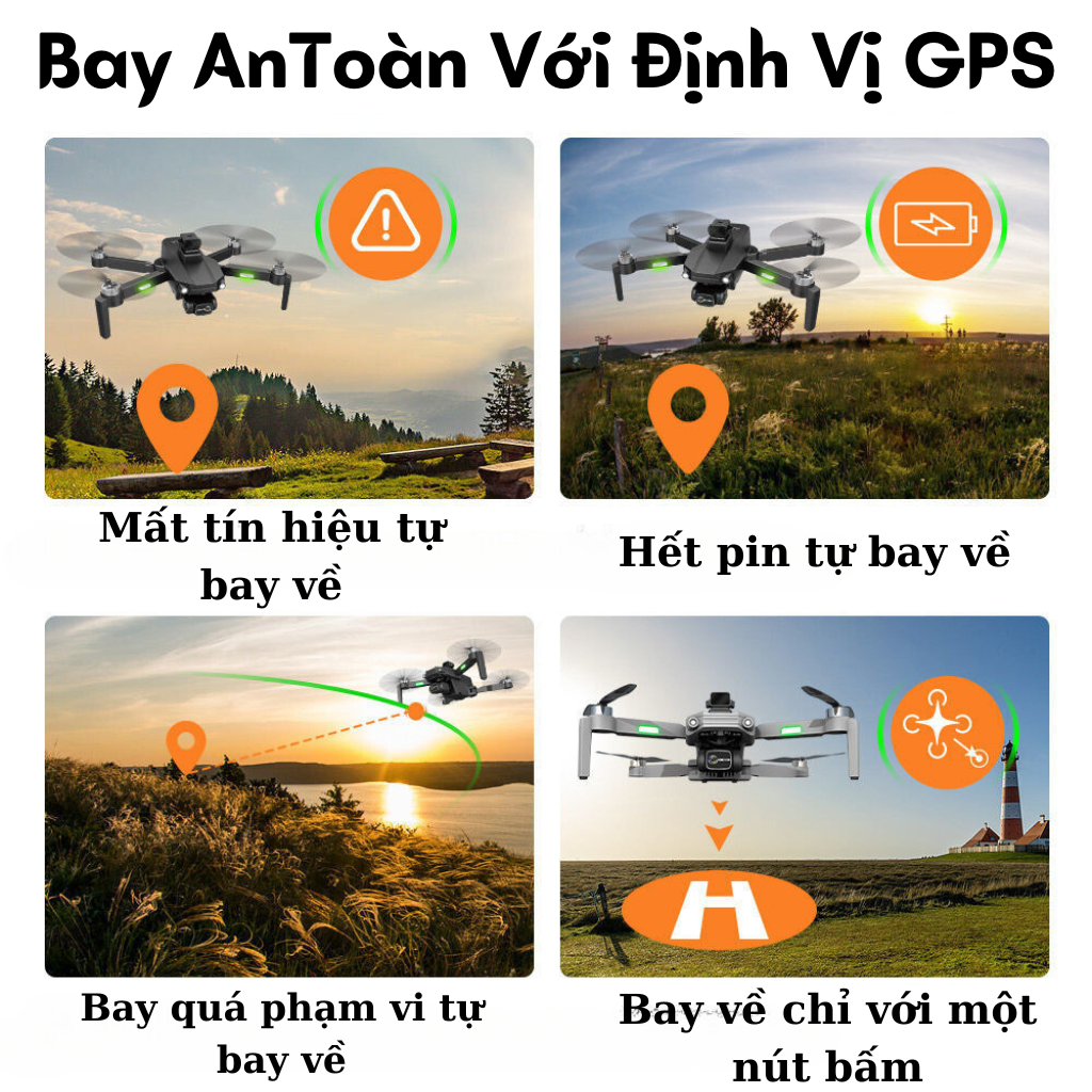 Flycam camera full HD siêu nét, Plycam M218 pro max tốt hơn Drone K998 Max có G.P.S pin trâu 3500 bay 30 phút | BigBuy360 - bigbuy360.vn
