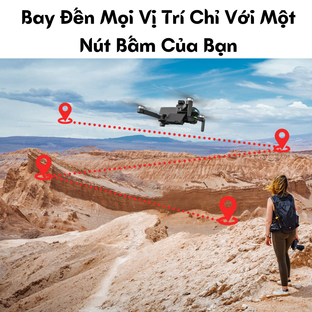 Flycam camera full HD siêu nét, Plycam M218 pro max tốt hơn Drone K998 Max có G.P.S pin trâu 3500 bay 30 phút | BigBuy360 - bigbuy360.vn