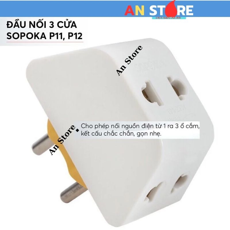 Ổ cắm điện 1 ra 3 ổ đa năng Sopoka