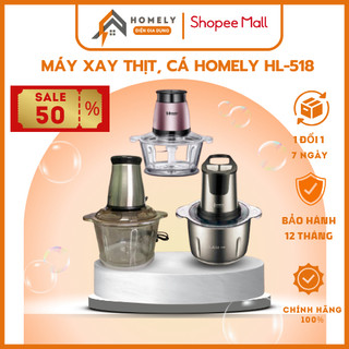 Máy Xay Thịt, Cá Homely HL-518, 519, 520, 521, 522 Chính Hãng Bảo Hành 12 Tháng, Máy Xay Thịt Đa Năng Cối Xay Thủy