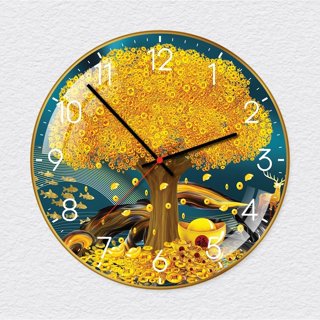  Tranh đồng hồ treo tường tráng gương phủ bóng cao cấp - tranh phong thủy trang trí nghệ thuật giá rẻ siêu đẹp Lala 
