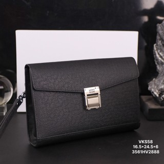 Ví cầm tay khóa số Nam Hermes da bò cao cấp VKS58