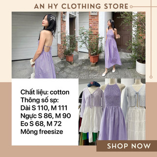 🧊𝑛𝑒𝑤 𝑖𝑛 - libi dress 💓 đầm xốp tím