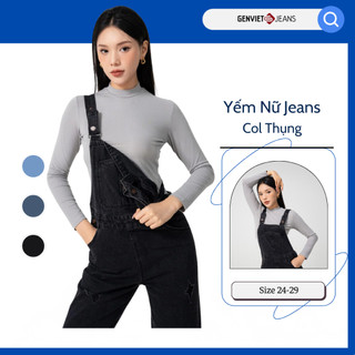 Yếm dài nữ genviet jeans col thụng ty104j8416