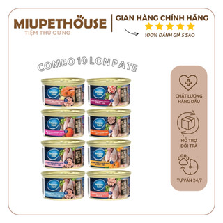 Combo 10 lon pate snappy tom 85g/70g mix vị - miupet house