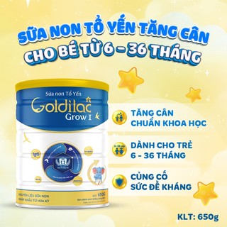 Sữa Tăng Cân Cho Bé Goldilac Grow - Sữa Non Tổ Yến Hỗ Trợ Cải Thiện Cân Nặng, Phát Triển Chiều Cao, Tăng Cường Đề Kháng