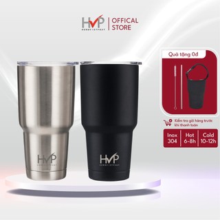Ly giữ nhiệt cốc giữ nhiệt làm bằng inox 304 cao cấp giữ nóng lạnh 8h 10h dung tích 900ml có tặng túi vải ống hút & cọ