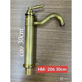 Vòi lavabo vòi rửa mặt Nóng Lạnh đồng thau giả Cổ Điển mã 206