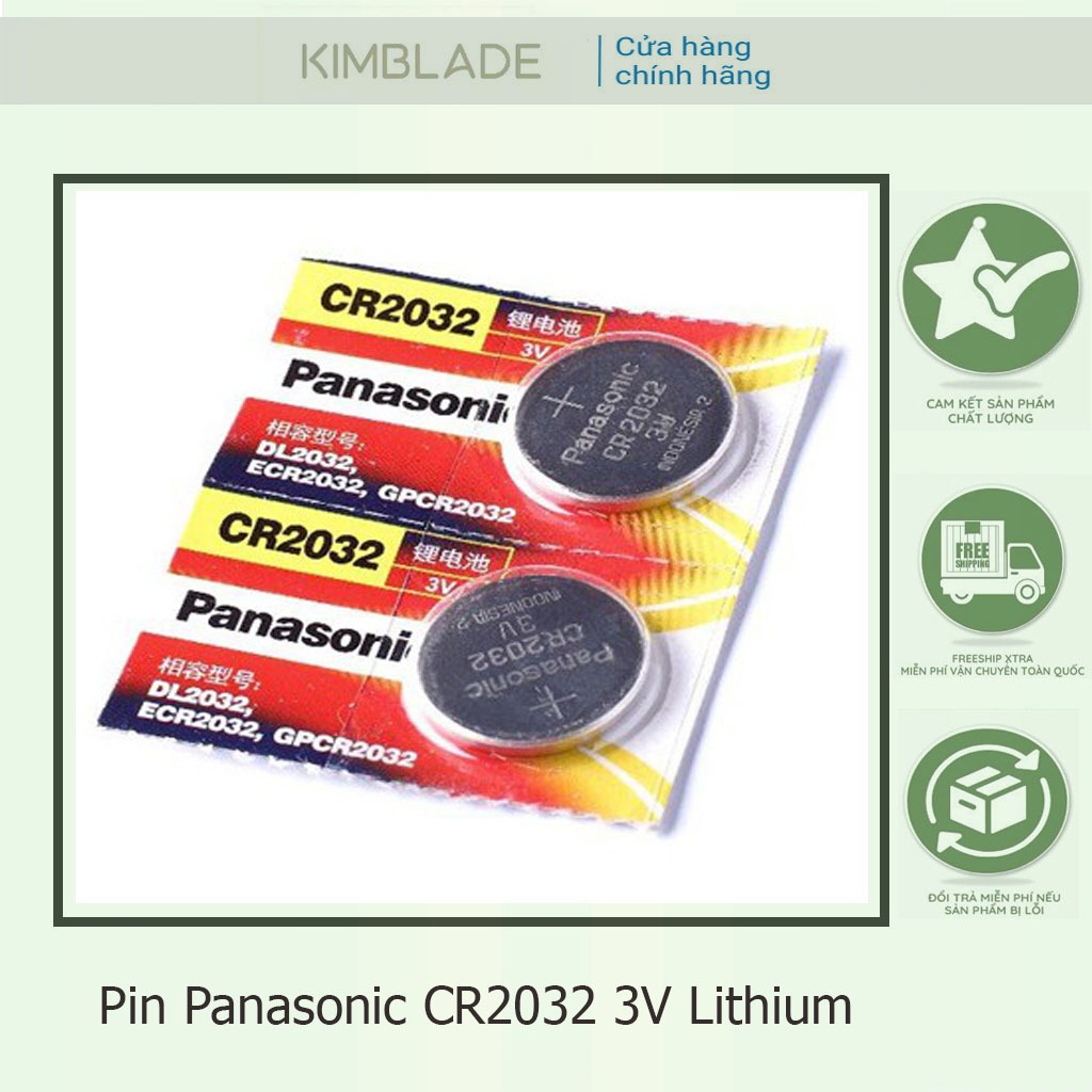 Pin Panasonic CR2032 3V Lithium - Pin cúc khuy áo - KimBlade