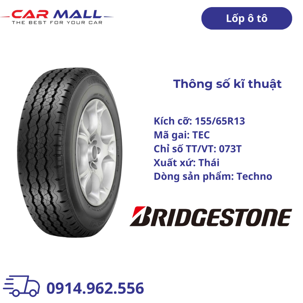 LỐP BRIDGESTONE TECHNO 155/65R13 THÁI LAN