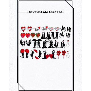 Hình bóc dán mẫu valentine sticker dán