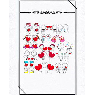 Hình bóc dán mẫu valentine sticker dán