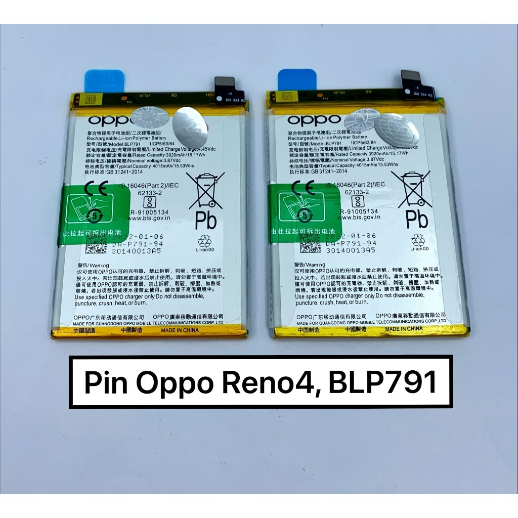 Pin Oppo Reno4, BLP791