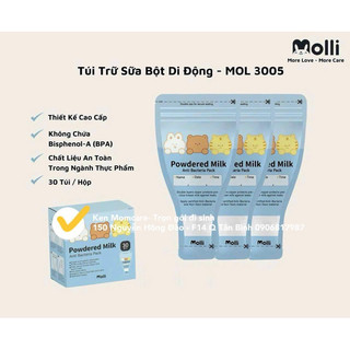 TÚI TRỮ SỮA BỘT MOLLI ( hộp 30 túi )