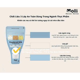 TÚI TRỮ SỮA BỘT MOLLI ( hộp 30 túi )